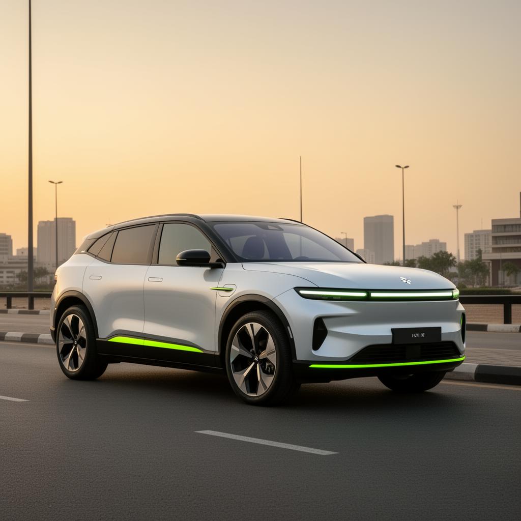 Modern electric vehicle on Abuja street